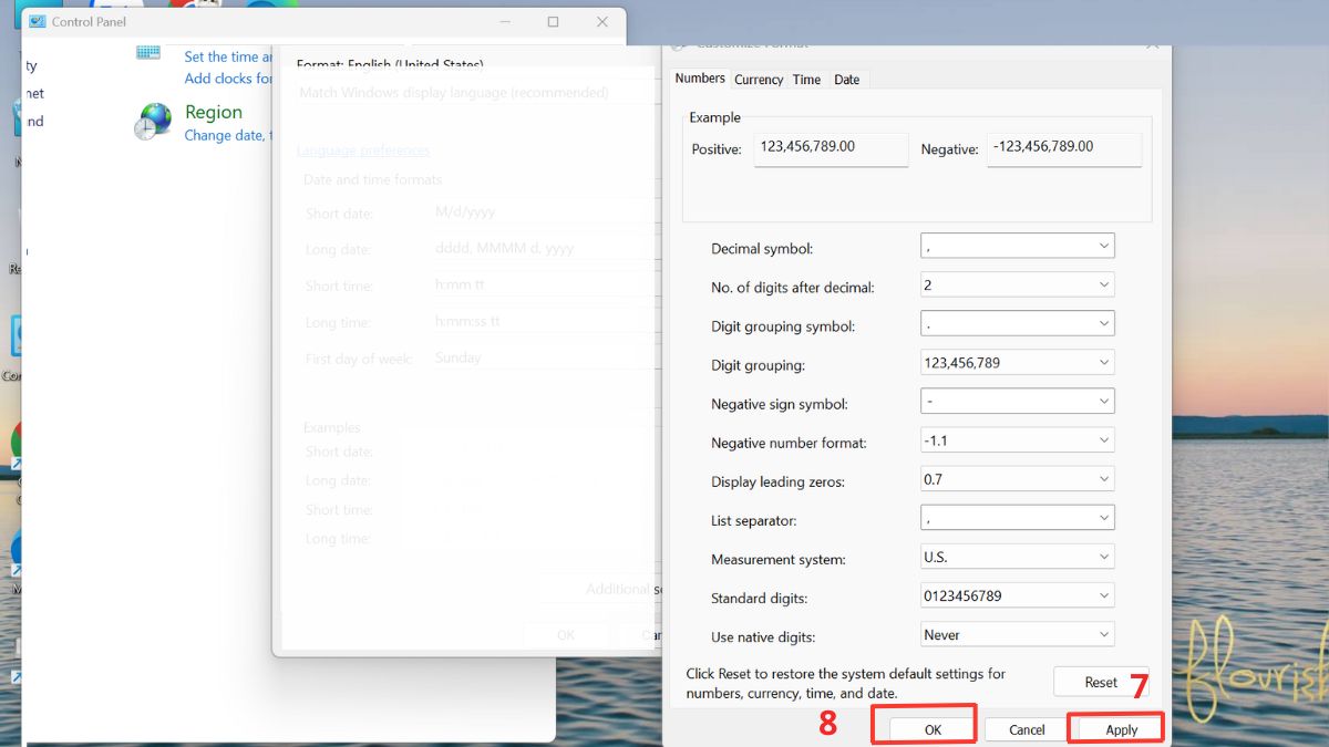 cách đổi dấu phẩy thành dấu chấm trong Word trên windows bước 3