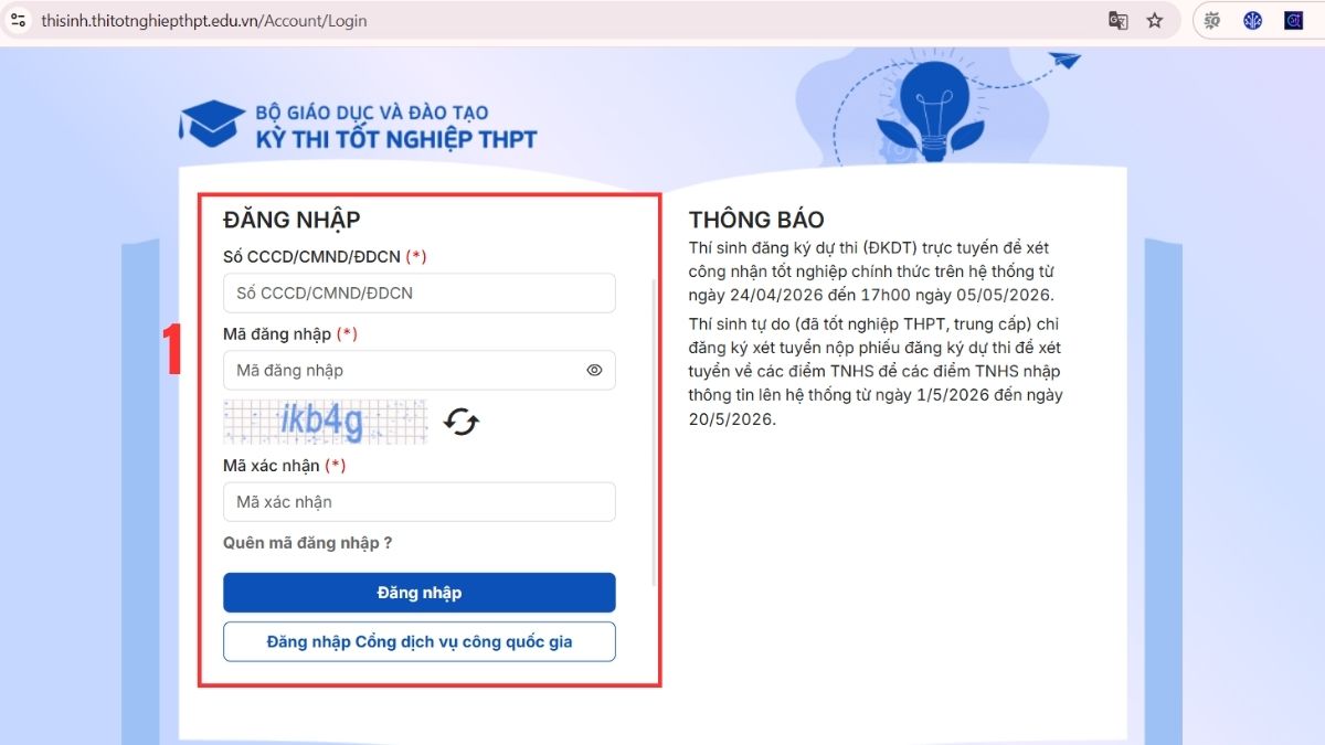 Hướng dẫn các bước xác nhận nhập học đại học Tôn Đức Thắng bước 1