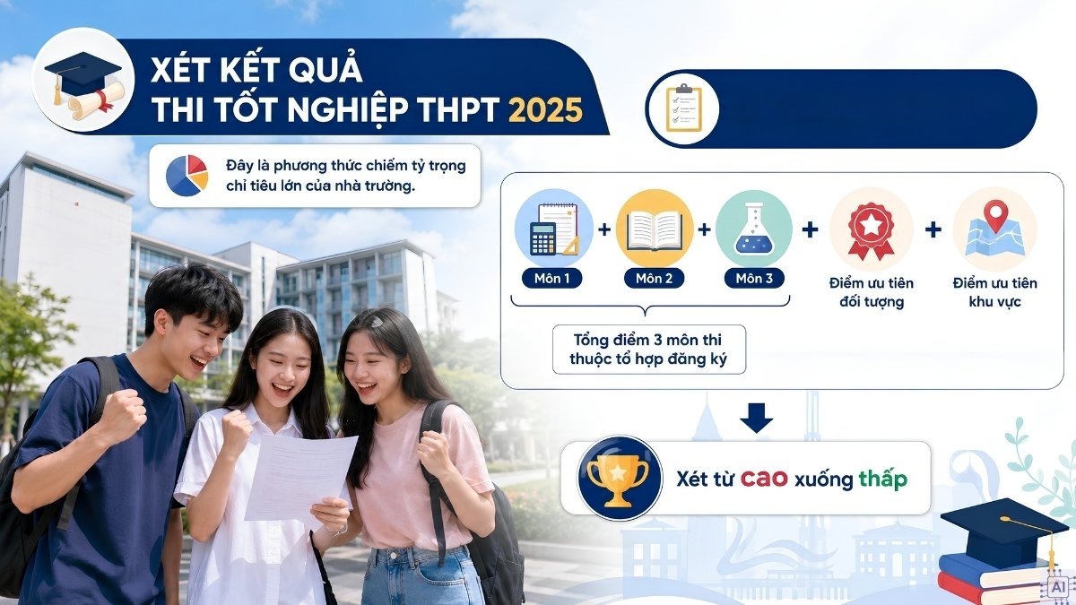 Xét kết quả thi tốt nghiệp THPT 2025