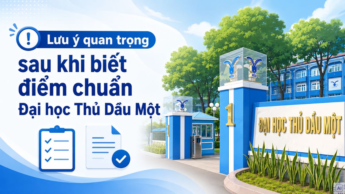 Lưu ý quan trọng sau khi biết điểm chuẩn Đại học Thủ Dầu Một