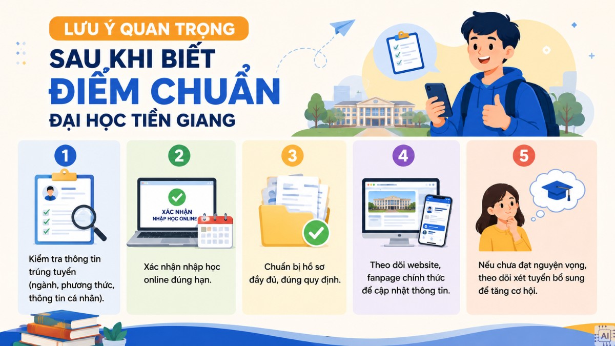 Lưu ý quan trọng sau khi biết điểm chuẩn Đại học Tiền Giang