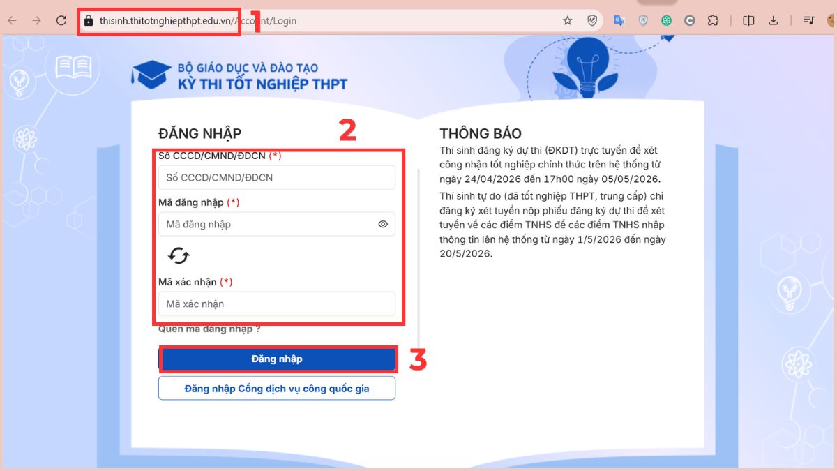 Xem danh sách trúng tuyển trên Hệ thống chung của Bộ GD&ĐT