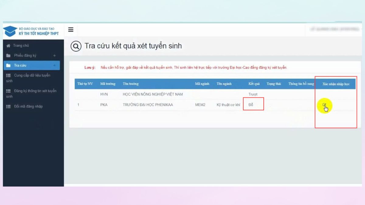 Hướng dẫn các bước xác nhận nhập học Đại học Y Dược Hải Phòng bước 3