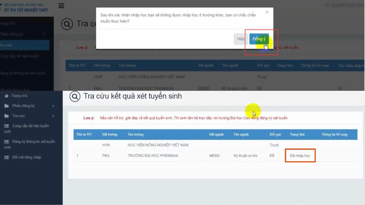 Hướng dẫn các bước xác nhận nhập học Đại học Y Dược Hải Phòng bước 4