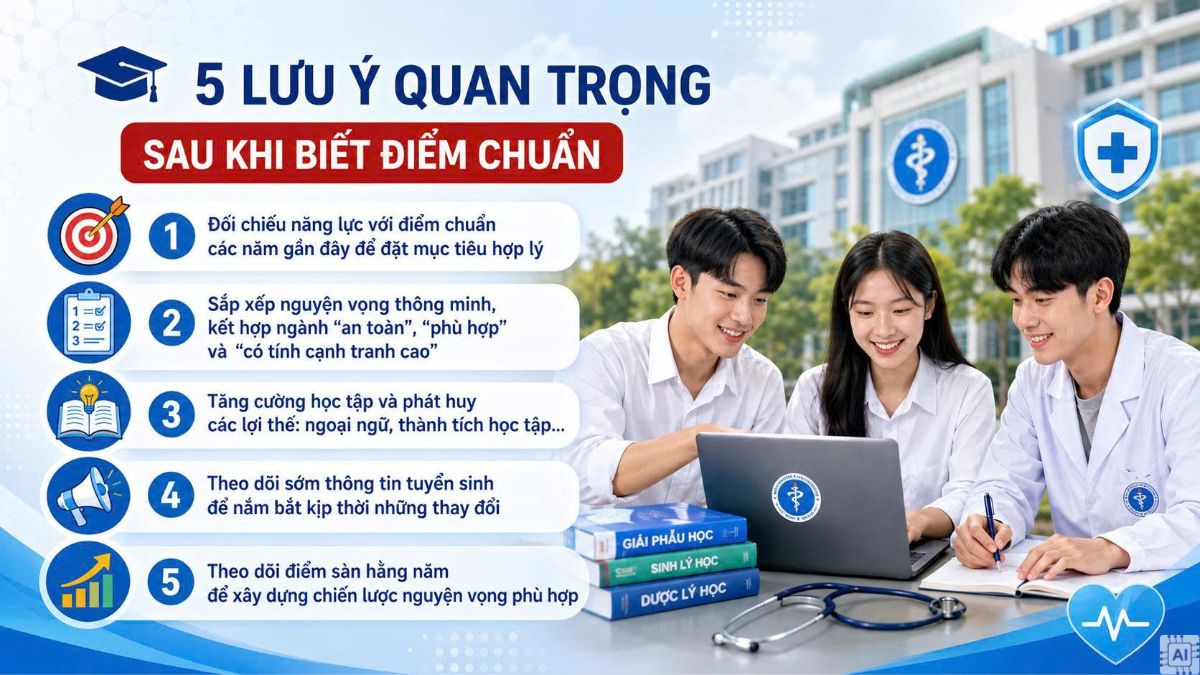 Lưu ý quan trọng sau khi biết điểm chuẩn Đại học Y Dược Hải Phòng