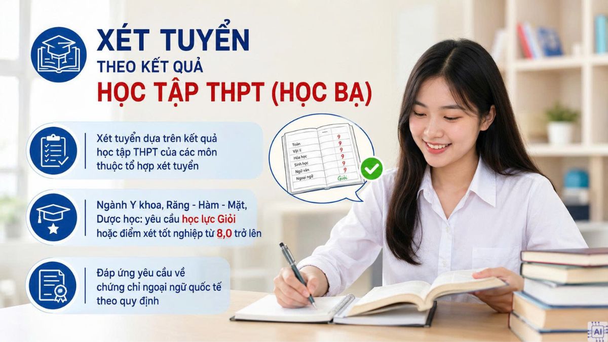 Xét tuyển theo kết quả học tập THPT (học bạ)