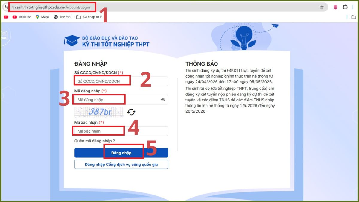 Xem danh sách trúng tuyển trên Hệ thống chung của Bộ GD&ĐT