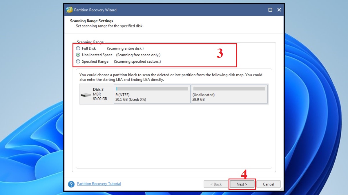 sửa lỗi ổ cứng bị RAW bằng minitool partition wizard bước 2