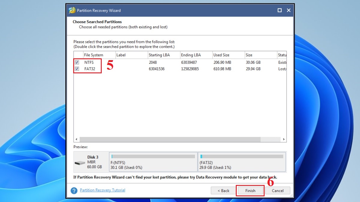 sửa lỗi ổ cứng bị RAW bằng minitool partition wizard bước 3