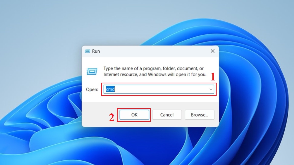 sửa lỗi ổ cứng bị RAW bằng CMD bước 1