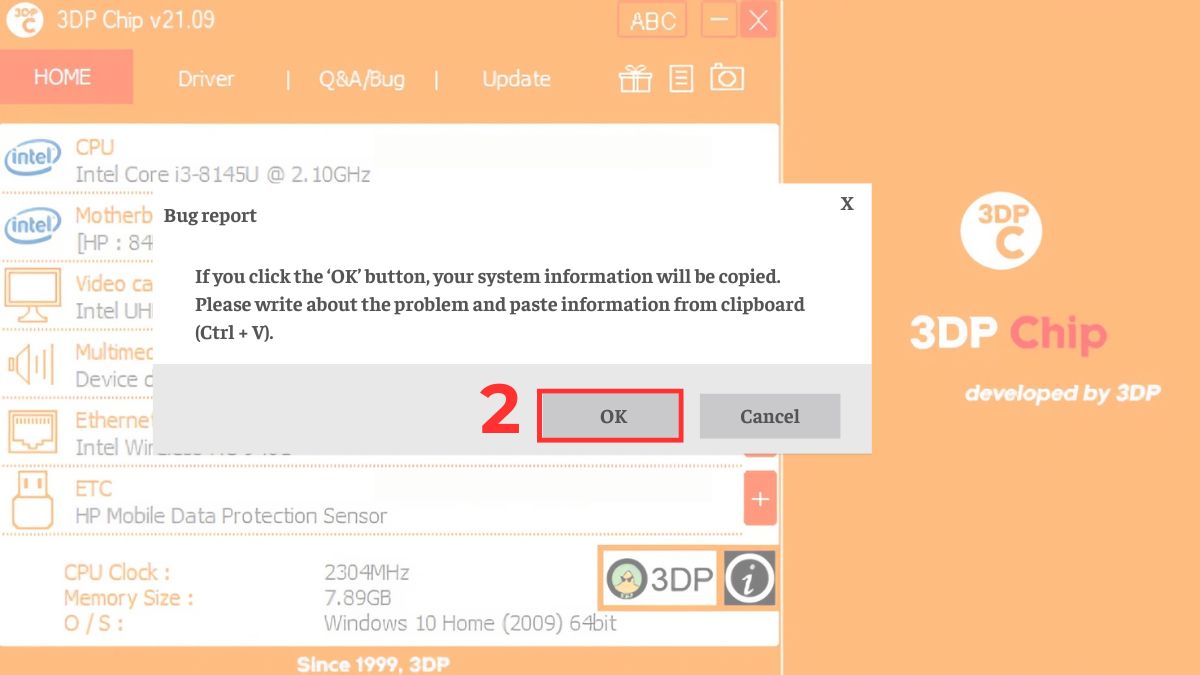 Cách sử dụng 3DP Chip để cập nhật Driver khi không có mạng bước 2
