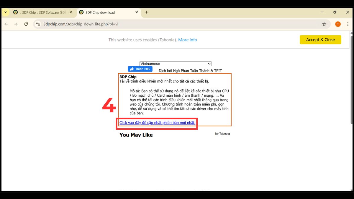 Cách tải 3DP Chip và cài đặt cho máy tính bước 3