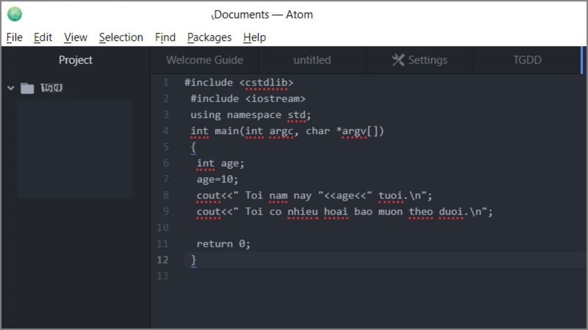 tính năng chính phần mềm Atom Editor - hỗ trợ hầu hết các ngôn ngữ