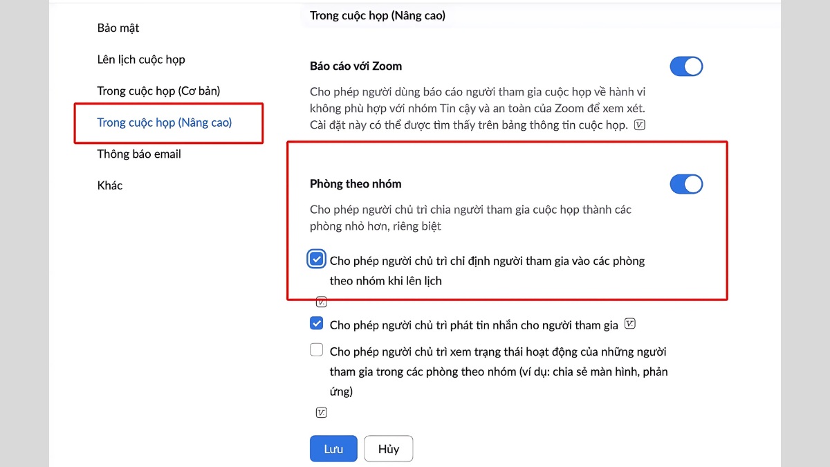 Hướng dẫn chi tiết cách chia phòng trong Zoom - bước 3