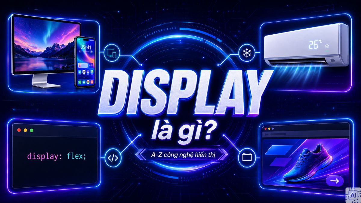 Display là gì? Giải thích từ A-Z về công nghệ hiển thị