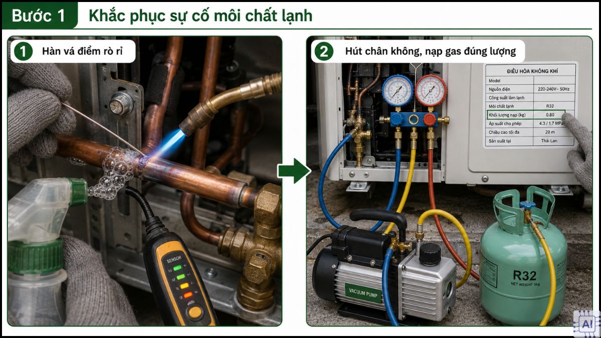 Cách khắc phục mã lỗi F8 trên điều hòa Nagakawa bước 1