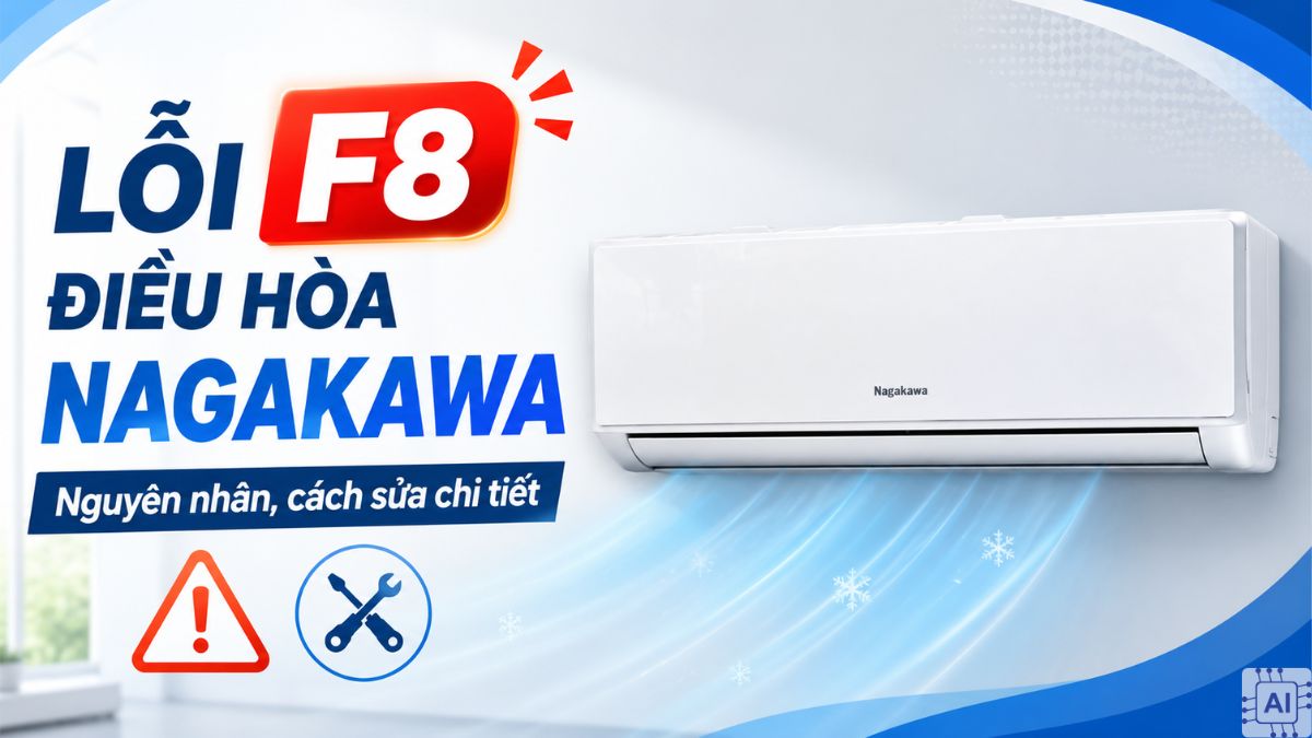 Lỗi F8 điều hòa Nagakawa: Nguyên nhân, cách sửa chi tiết