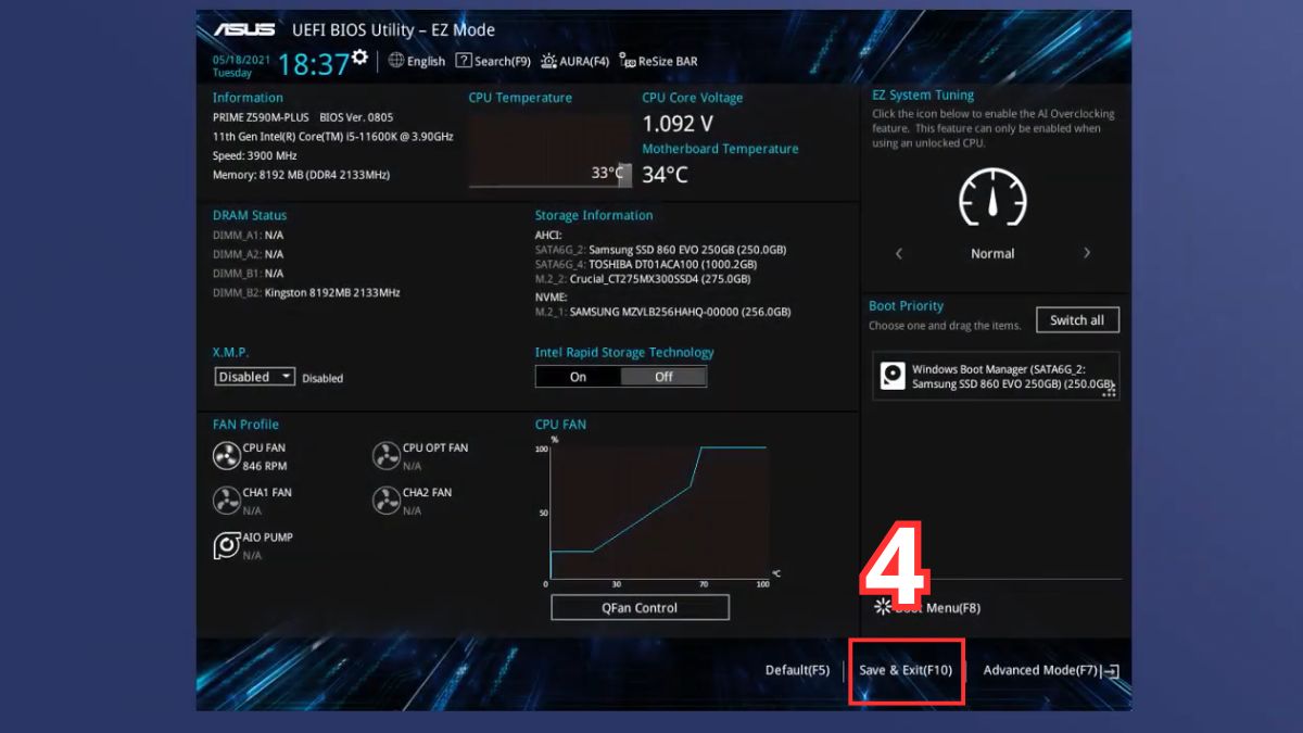 Đặt BIOS về mặc định bước 3
