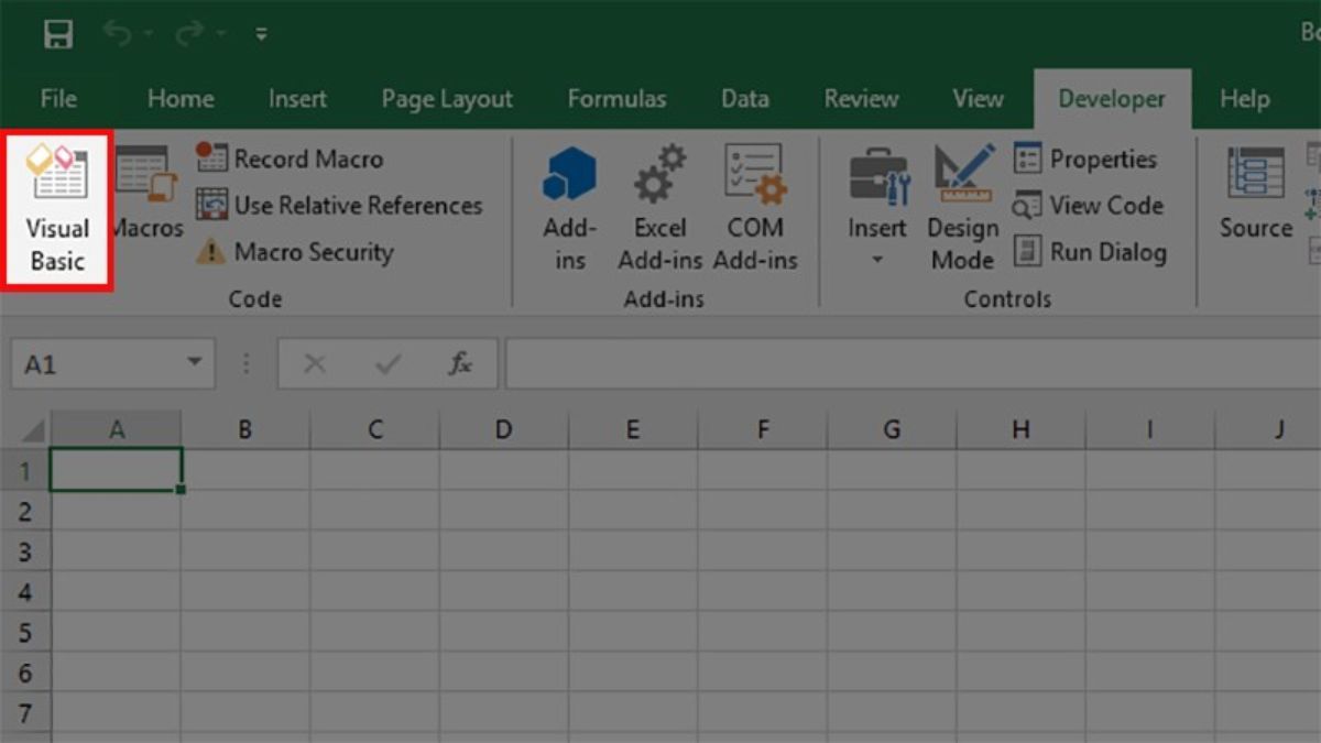 cách lưu Macro trong Excel - bước 1