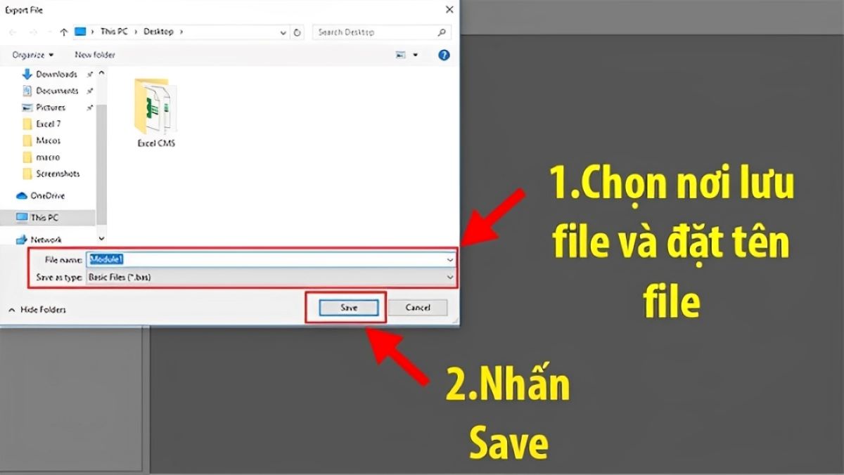 cách lưu Macro trong Excel - bước 4