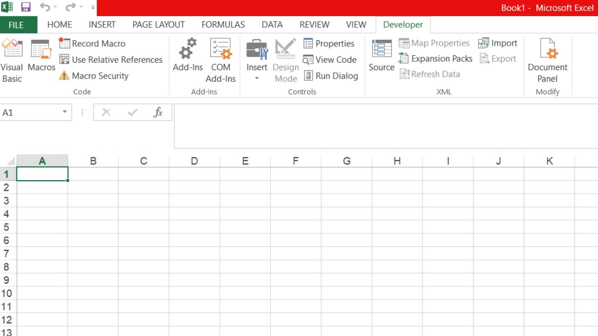 Cách xóa Macro trong Excel - bước 1