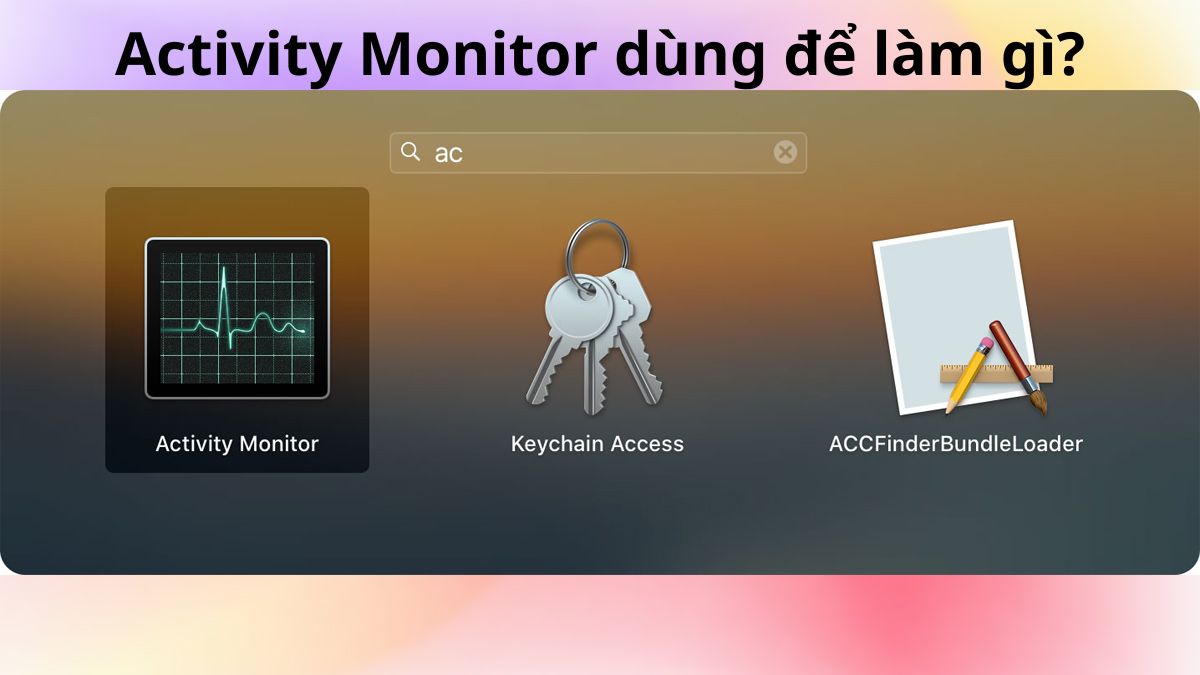 Activity Monitor dùng để làm gì?