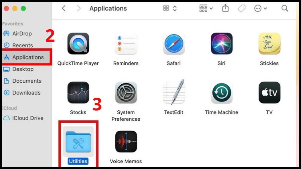 cách mở Activity Monitor trên máy Mac bằng finder bước 2