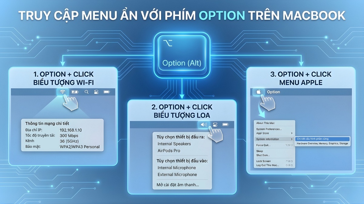 Truy cập menu ẩn