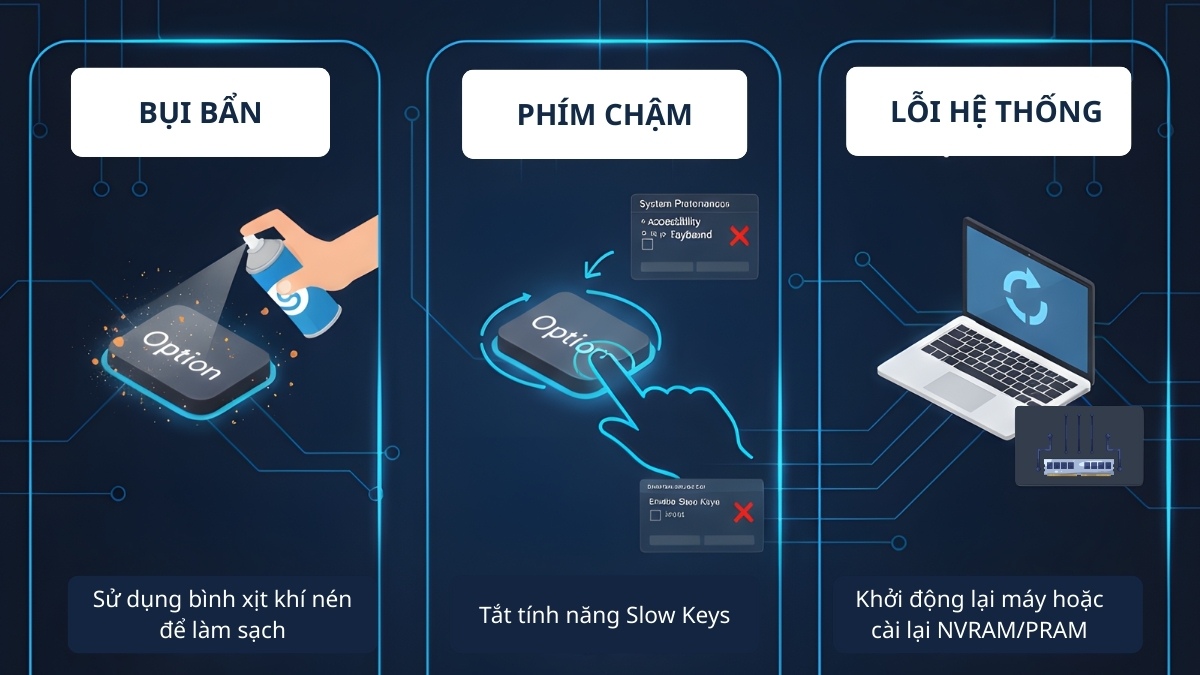 Khắc phục sự cố liên quan đến nút Alt/Option