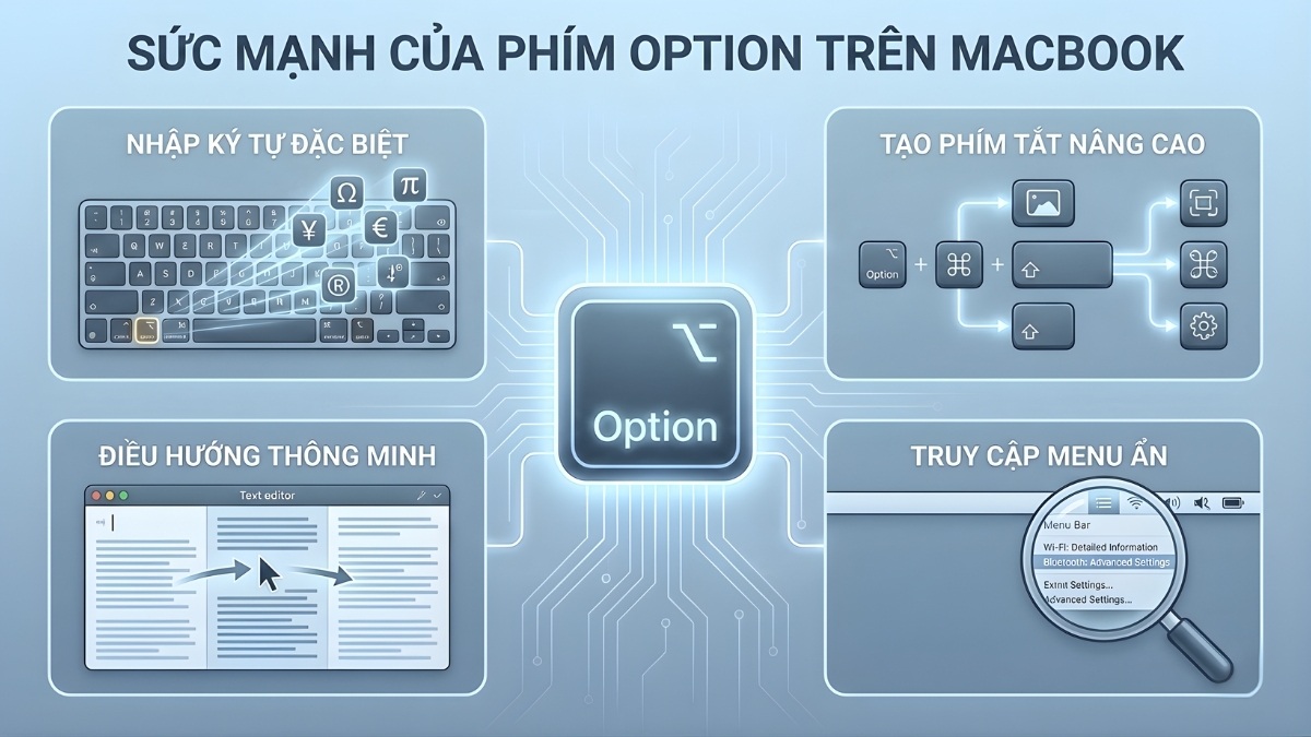 Các chức năng chính của Alt trong MacBook