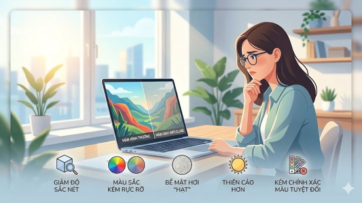 nhược điểm của Anti Glare là gì?