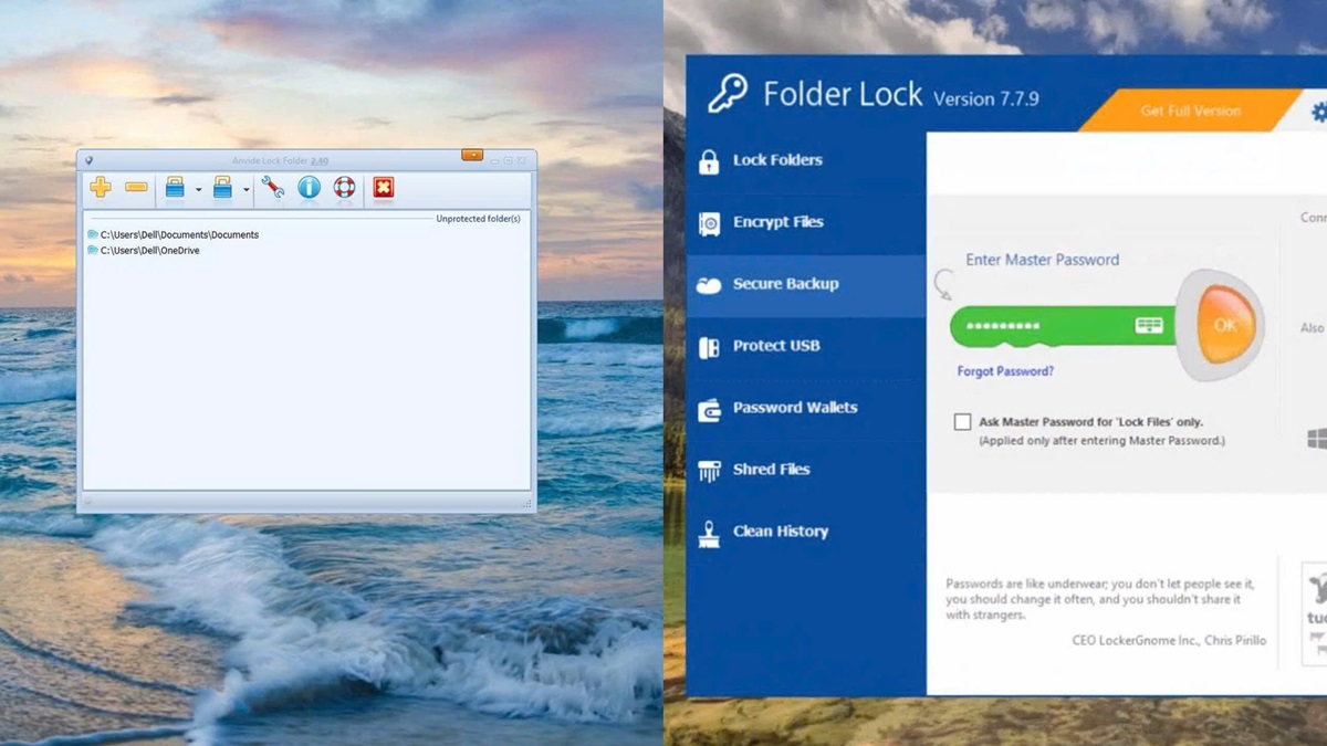So sánh Anvide Lock Folder với Folder Lock