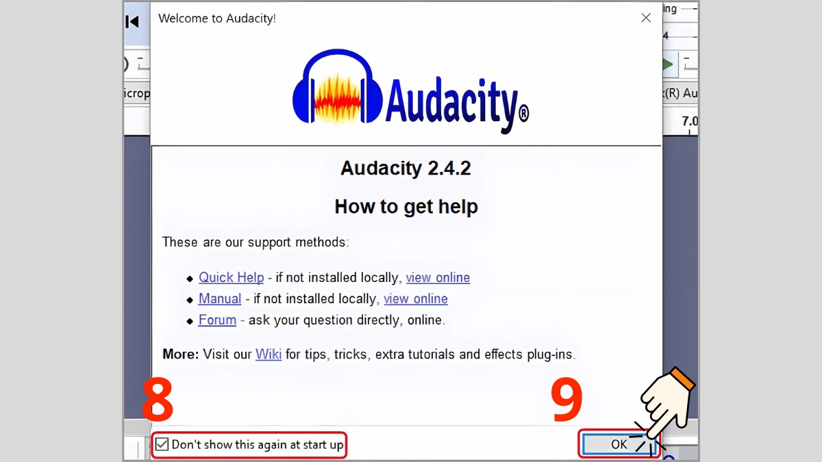 cách ải và cài đặt Audacity là gì - bước 3