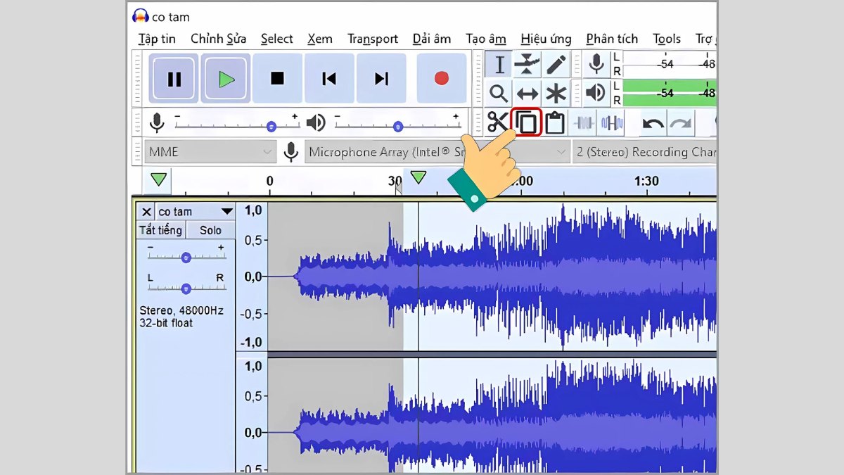 cách ghép nhạc của Audacity là gì - bước 3