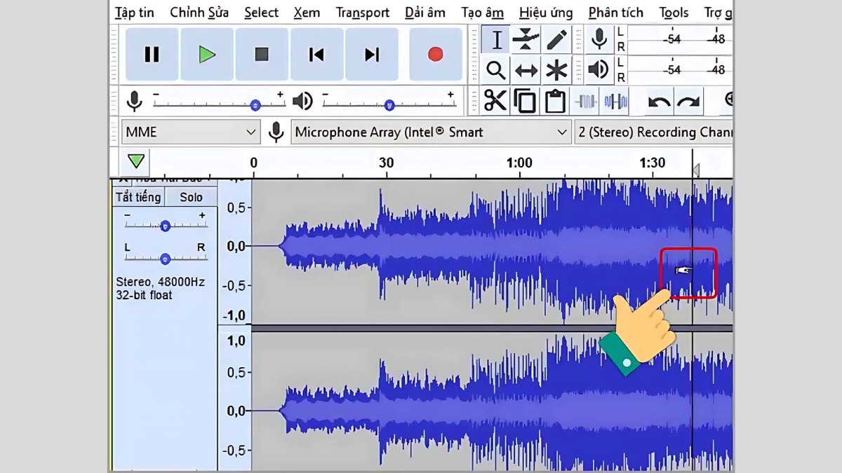 cách ghép nhạc của Audacity là gì - bước 4