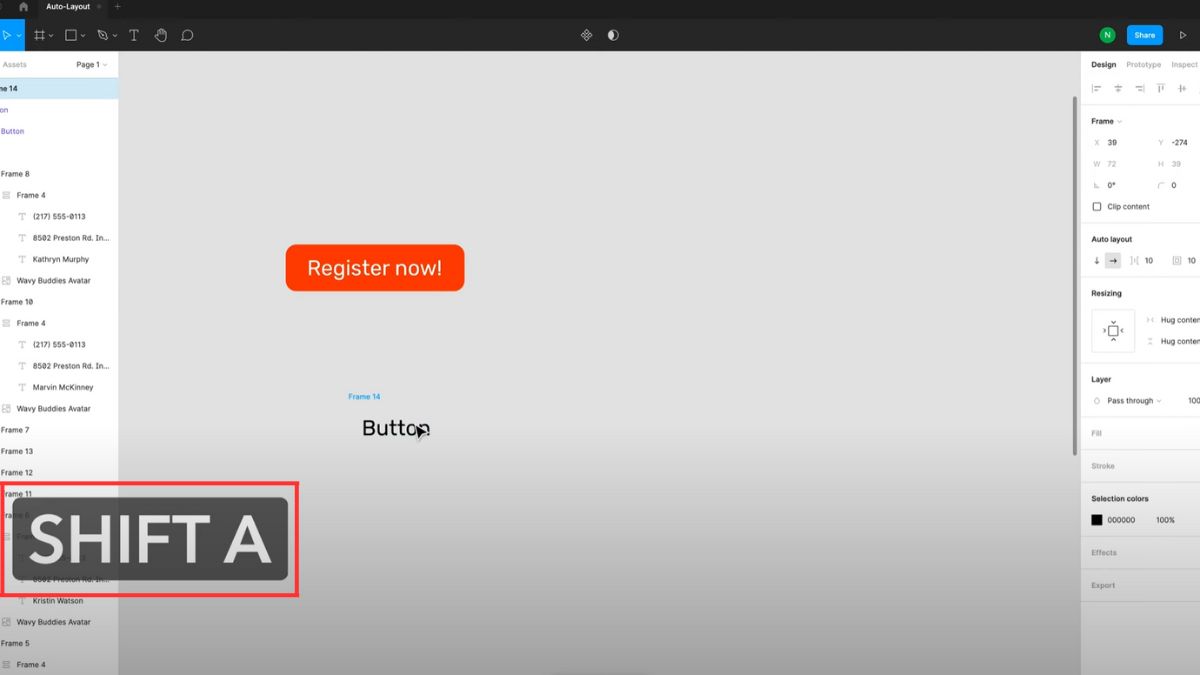 Cách tạo Auto Layout Figma - bước 2