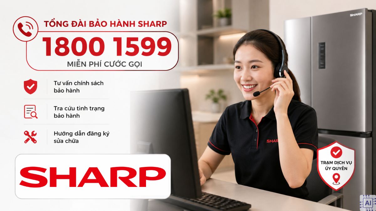 Số điện thoại bảo hành tủ lạnh Sharp chính hãng