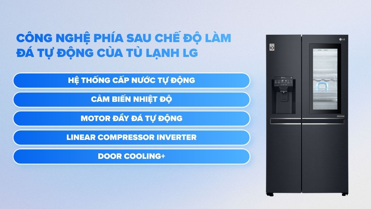Công nghệ phía sau chế độ làm đá tự động của tủ lạnh LG