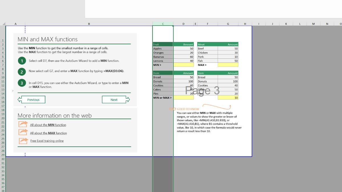 Cách bỏ ngắt trang trong Excel bằng tab page layout bước 1