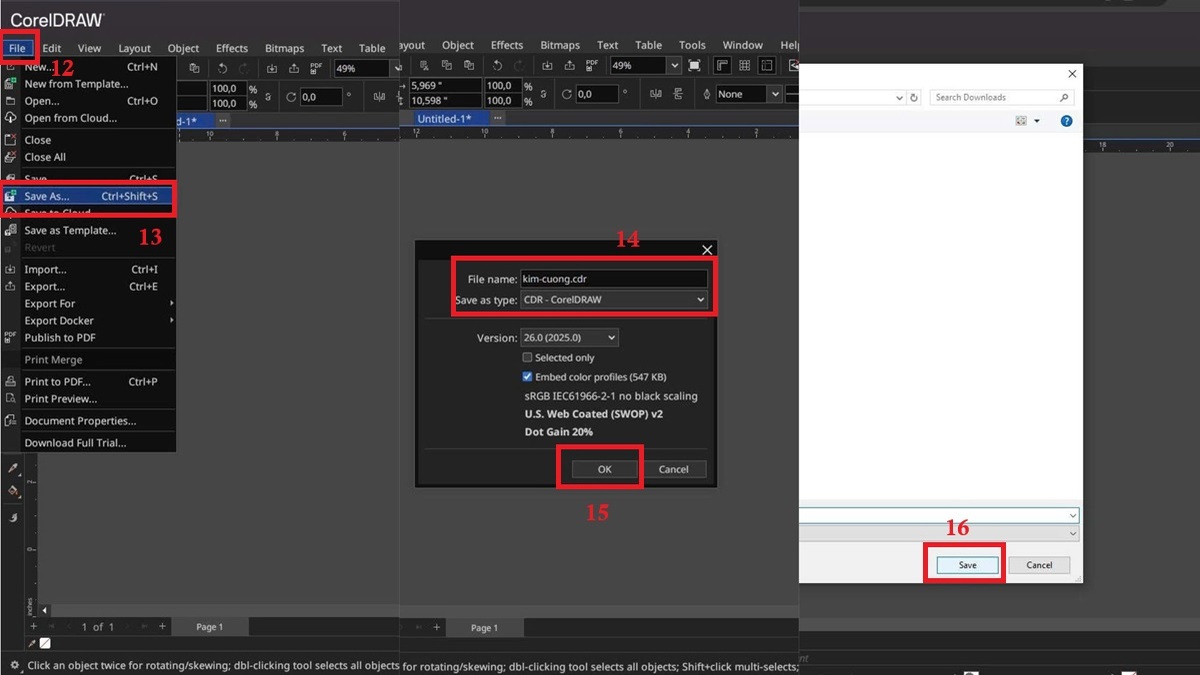 Cách chuyển ảnh Bitmap sang Vector bằng Corel bước 3
