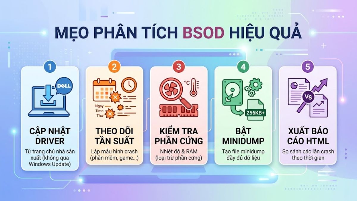 Các mẹo phân tích BSOD hiệu quả hơn