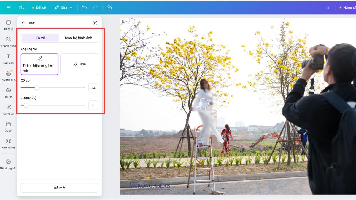 tạo hiệu ứng blur bằng canva bước 3