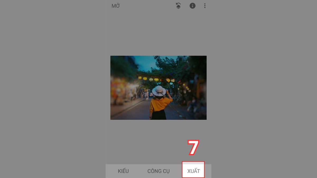 tạo hiệu ứng blur bằng snapseed bước 3