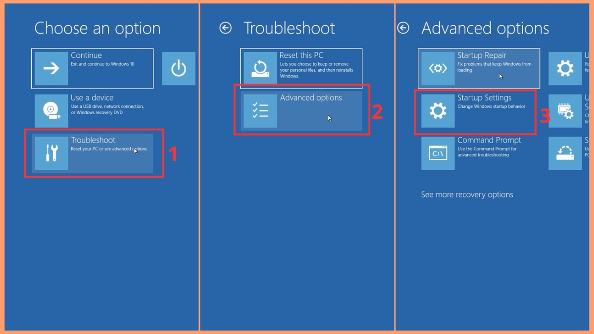 Sử dụng Boot Troubleshooting để chẩn đoán lỗi boot loop bước 1