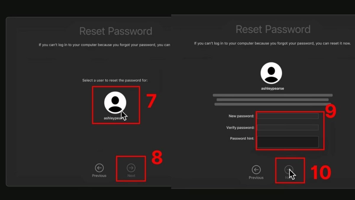 khôi phục mật khẩu trên macos bước 3