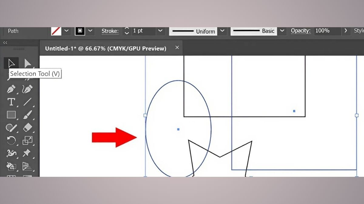 Các cách đổ màu trong Illustrator cơ bản cho đối tượng - bước 1