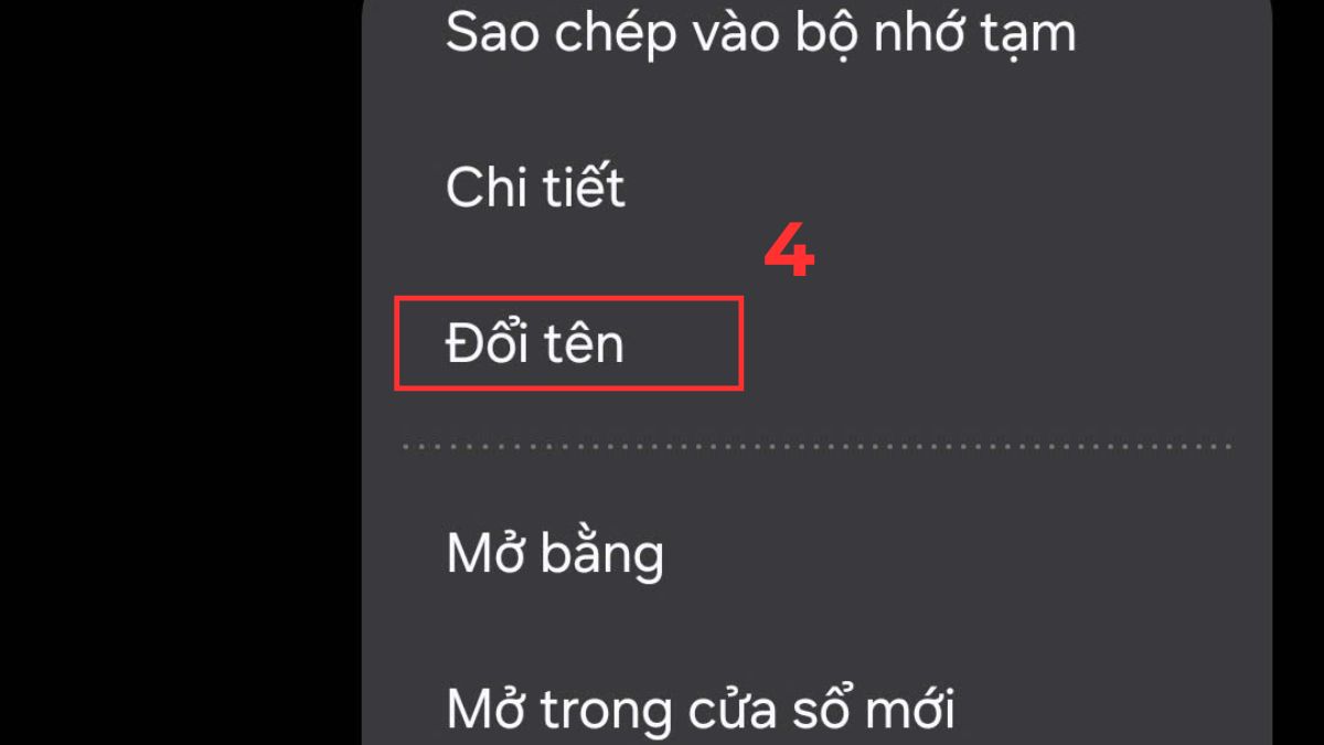 Cách đổi tên file Word trên điện thoại bước 3