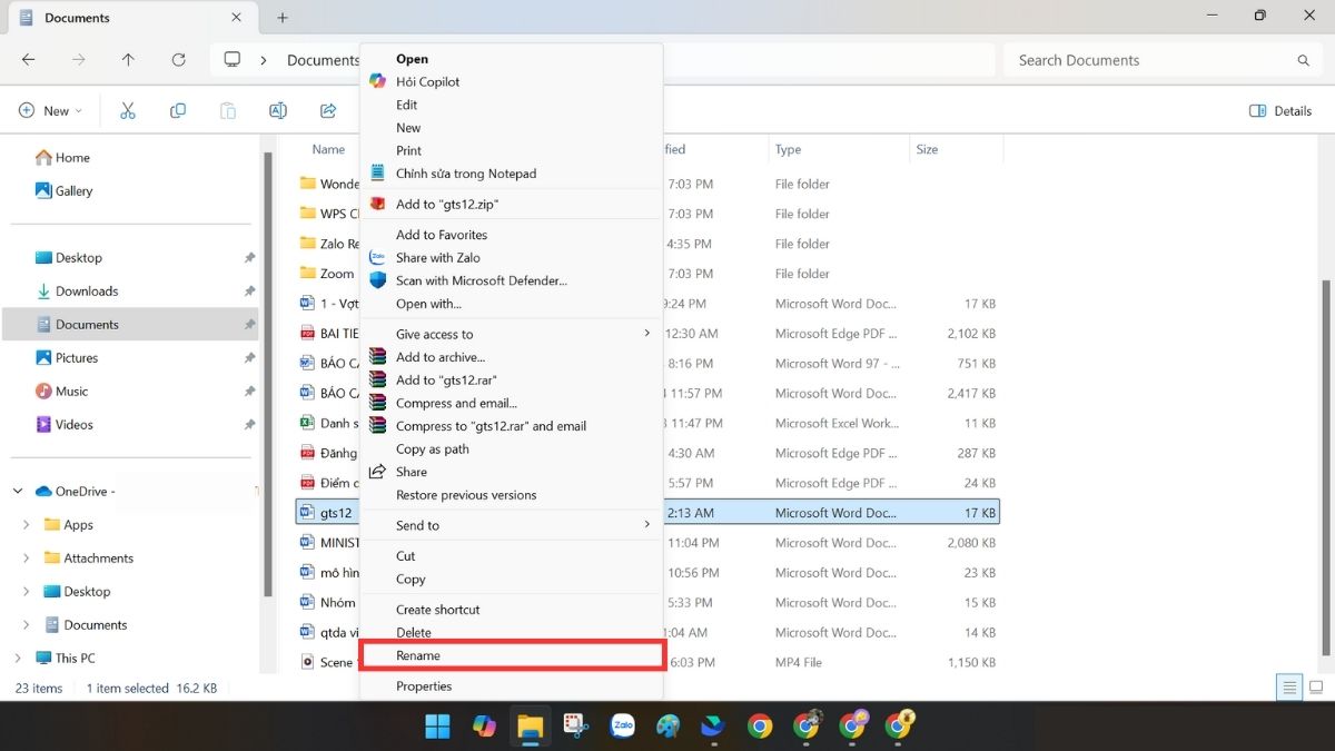 Cách đổi tên file Word trên máy tính Windows khi cửa mở file bước 2