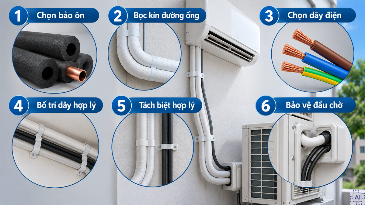 Tiêu chuẩn chọn bảo ôn và dây điện nguồn đi kèm