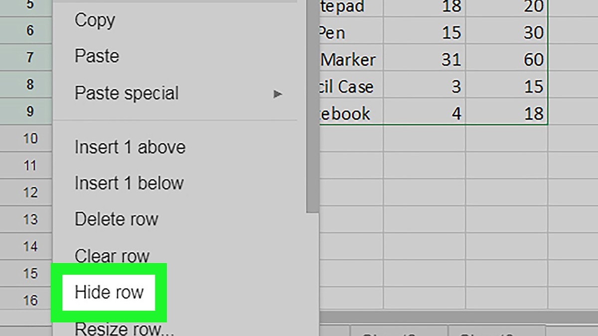 Lợi ích khi thực hiện cách ẩn dòng trong Google Sheet